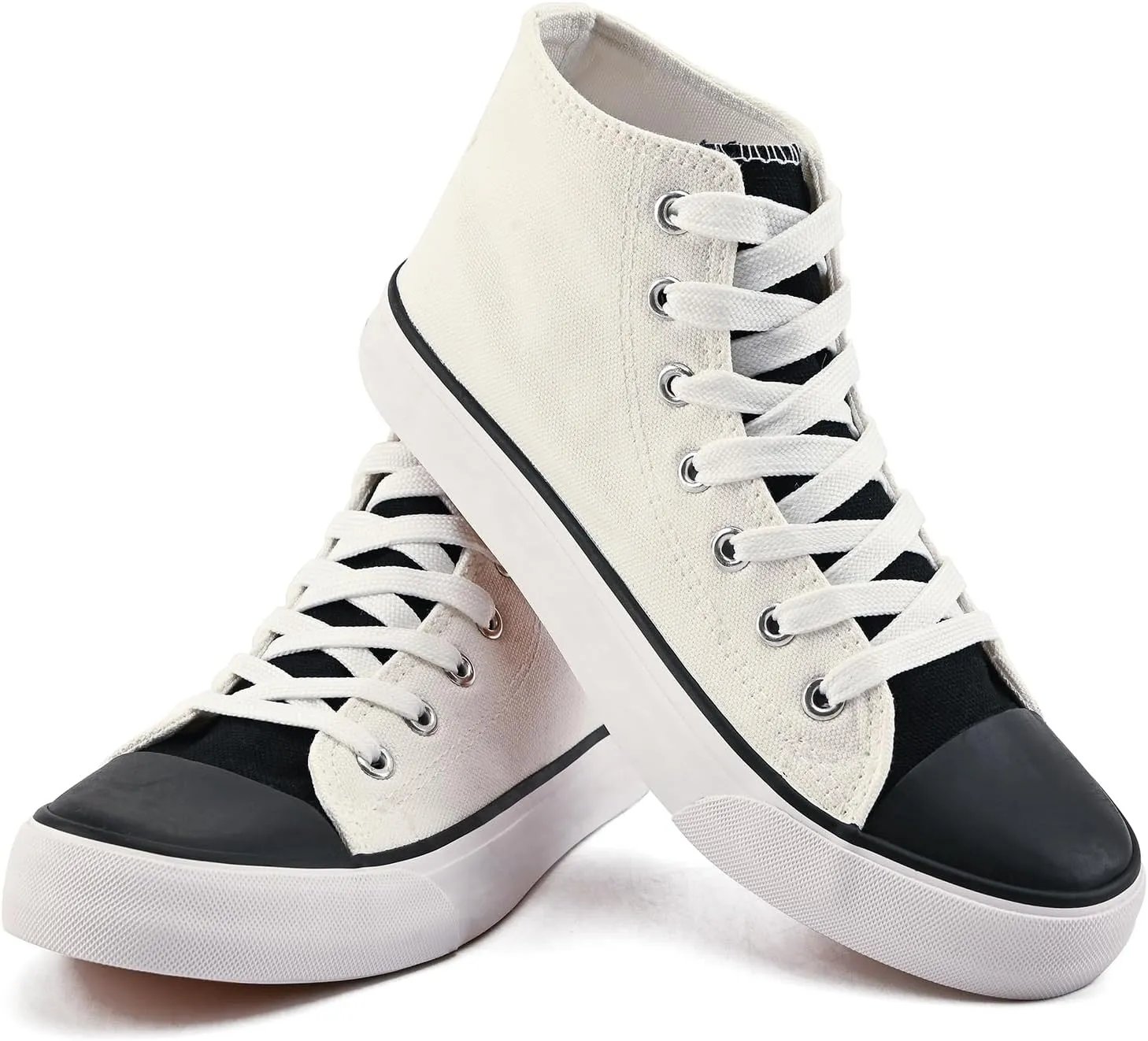 sharllen Men's High Top Canvas Sneakers Classic Casual Lace Up Canvas Shoes Comfortable Fashion Walking Shoes for Men