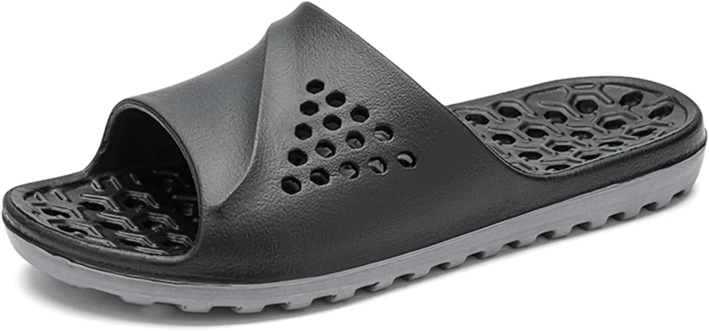 Shower Sandals Shower Shoes Quick Drying Sandals Indoor and Outdoor Massage Pool Slides with Arch Support
