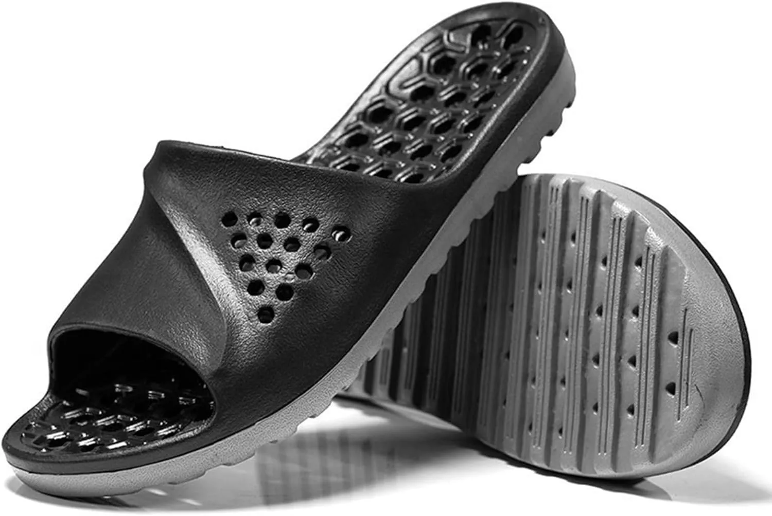 Shower Sandals Shower Shoes Quick Drying Sandals Indoor and Outdoor Massage Pool Slides with Arch Support