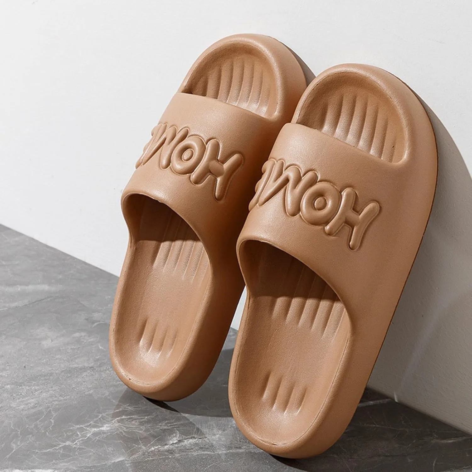Shower Sandals Ultra Comfort Non-Slip Shower Sandals Indoor and Outdoor Non Slip Quick Drying Cloud Slides for Women with Arch Support