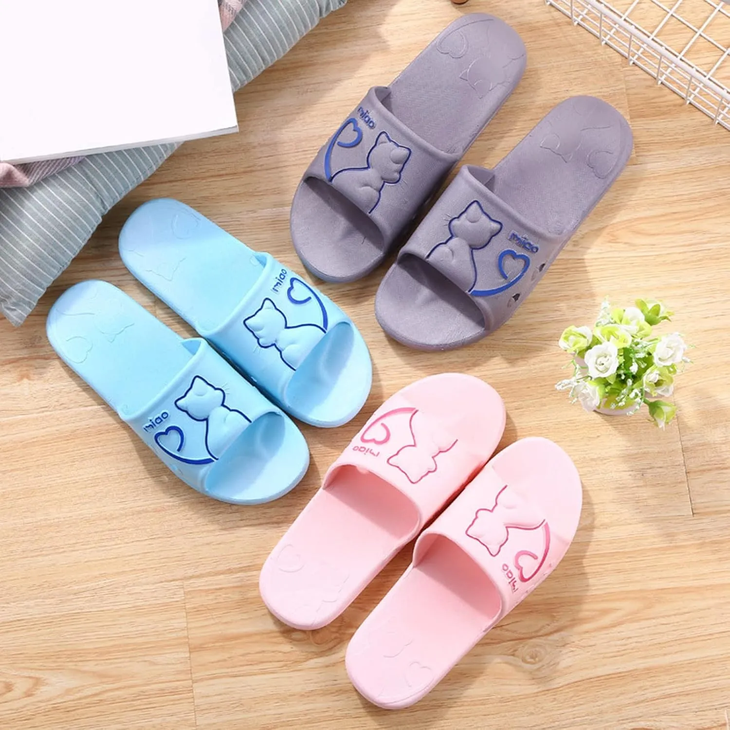 Shower Sandals Women and Men Non Slip Slides Shower Shoes for Living Room Pool Beach Spa Public Showers