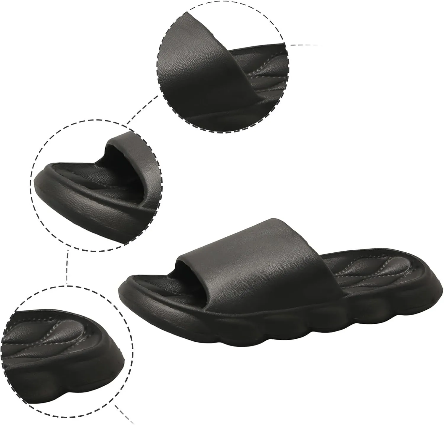 Shower Slide Sandal for Women Non Slip Pool Beach Bathroom Travel Slippers Non Slip Pool Slides Womens Slides