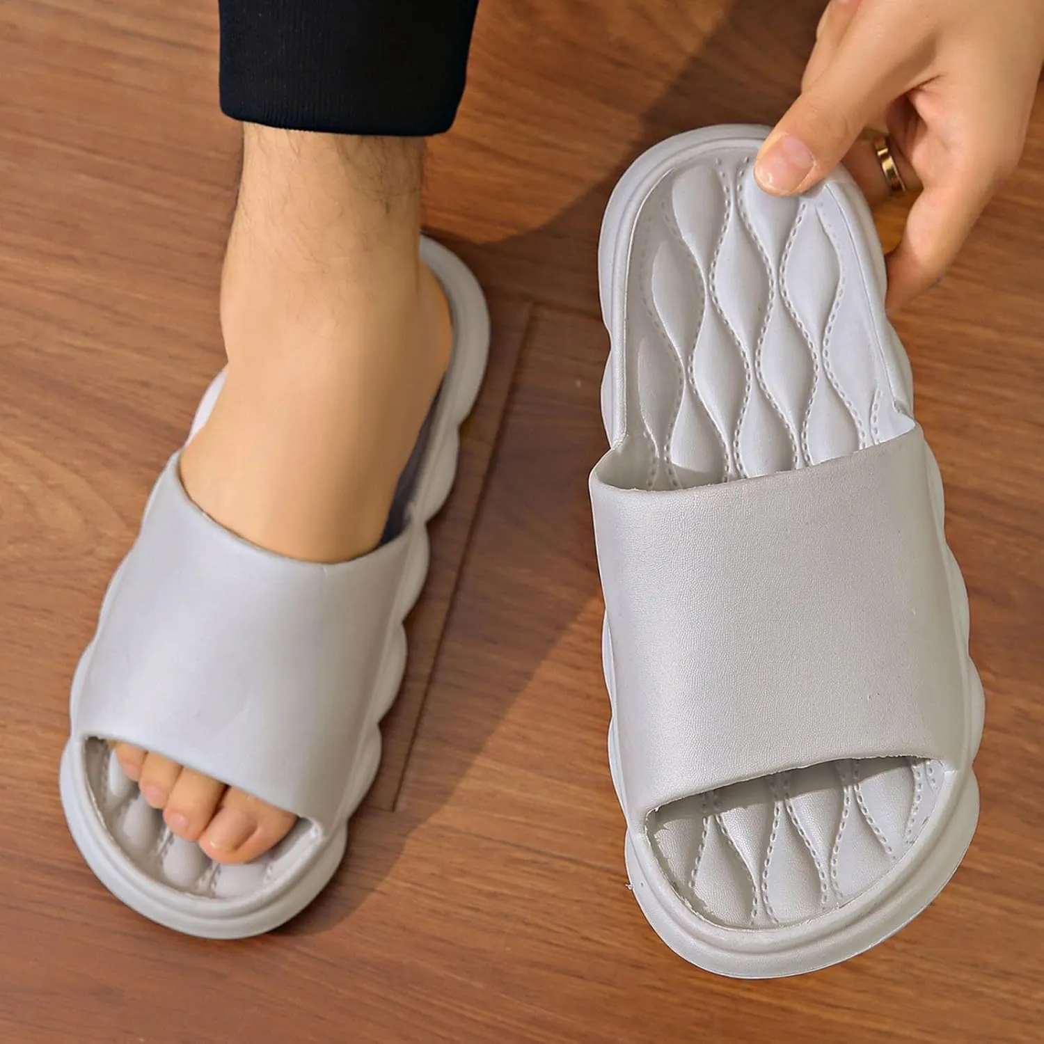 Shower Slide Sandal for Women Non Slip Pool Beach Bathroom Travel Slippers Non Slip Pool Slides Womens Slides