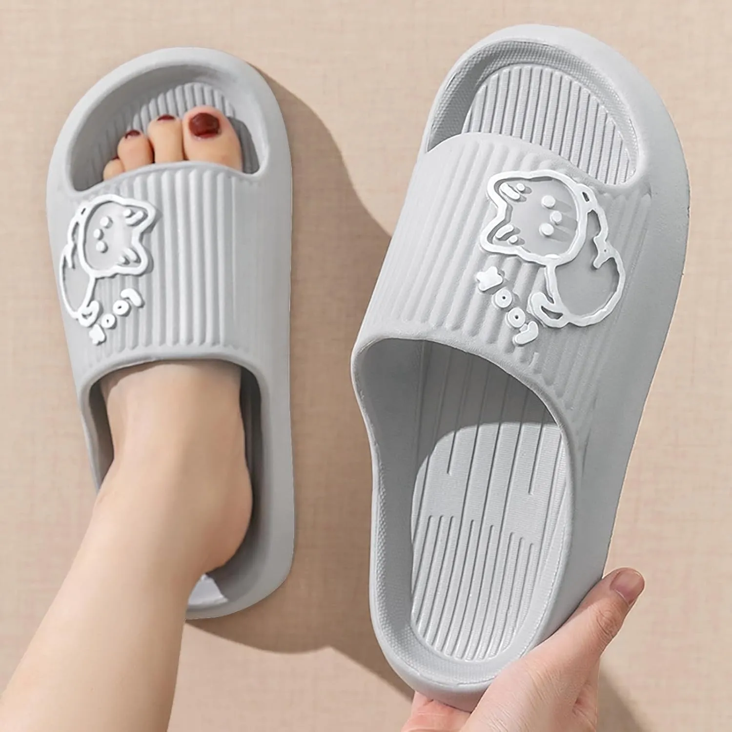 Slides for Men Slides for Women Cloud Slippers Men Shower Shoes Women Comfortable Quick Drying Ultra Comfort Slippers
