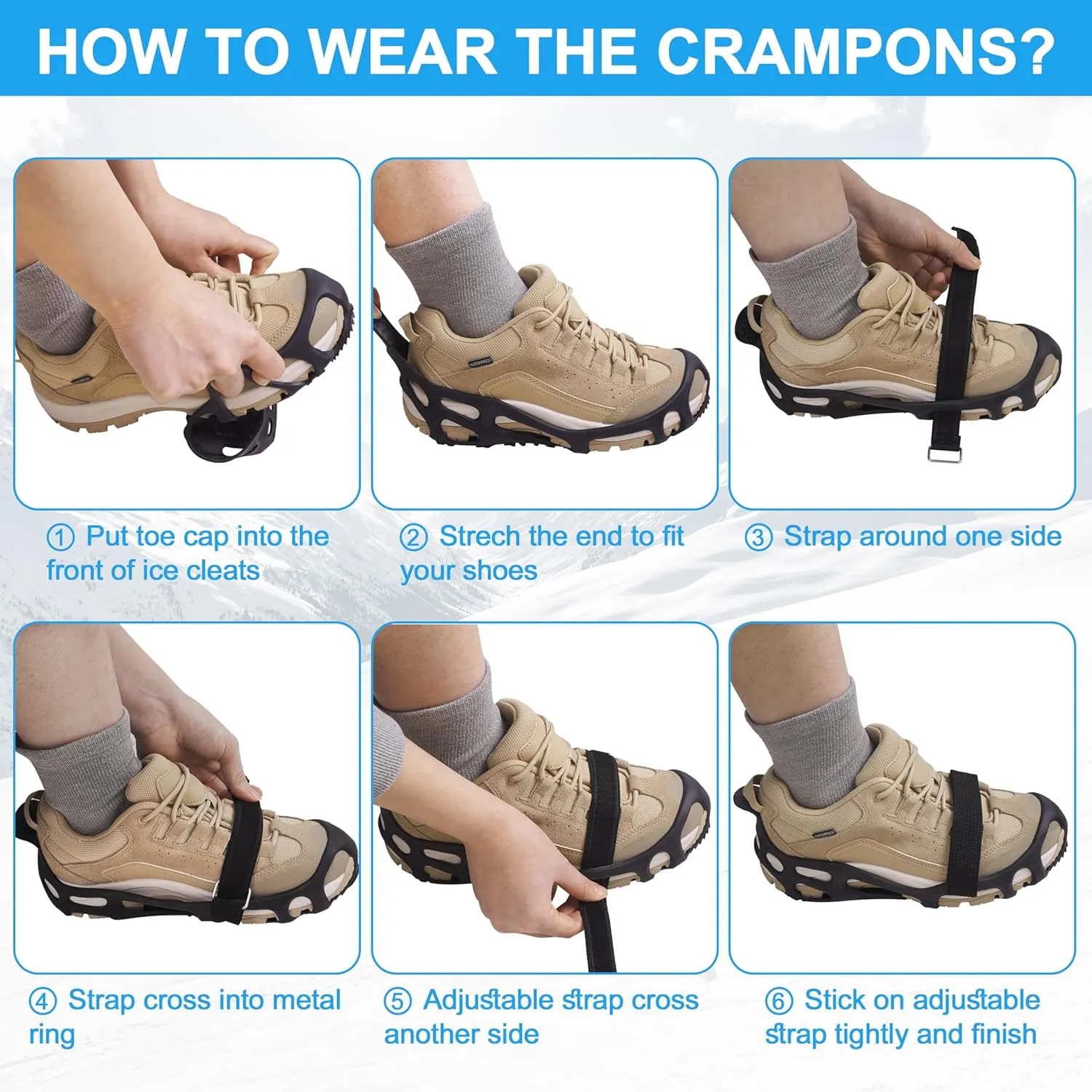 Spikeless Ice Cleats Perfect for Transitioning Between Indoor/Outdoor Surfaces Slip On Spikeless Ice Traction Devices Grippers Indoor Anti-Slip Job Safety Traction Slip-On