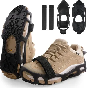 Spikeless Ice Cleats Perfect for Transitioning Between Indoor/Outdoor Surfaces Slip On Spikeless Ice Traction Devices Grippers Indoor Anti-Slip Job Safety Traction Slip-On