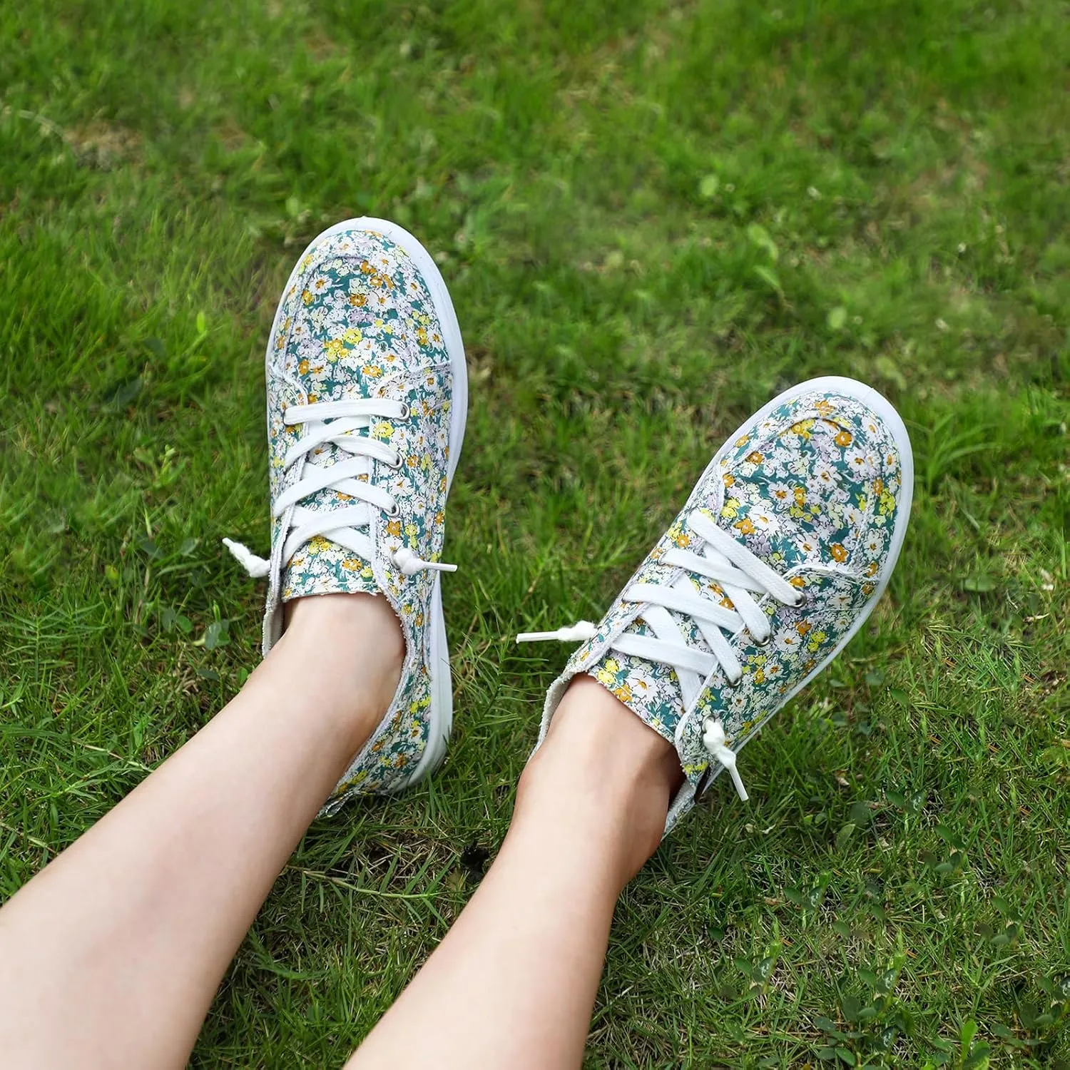 STQ Slip on Sneakers for Women Casual Canvas Shoes Machine Washable