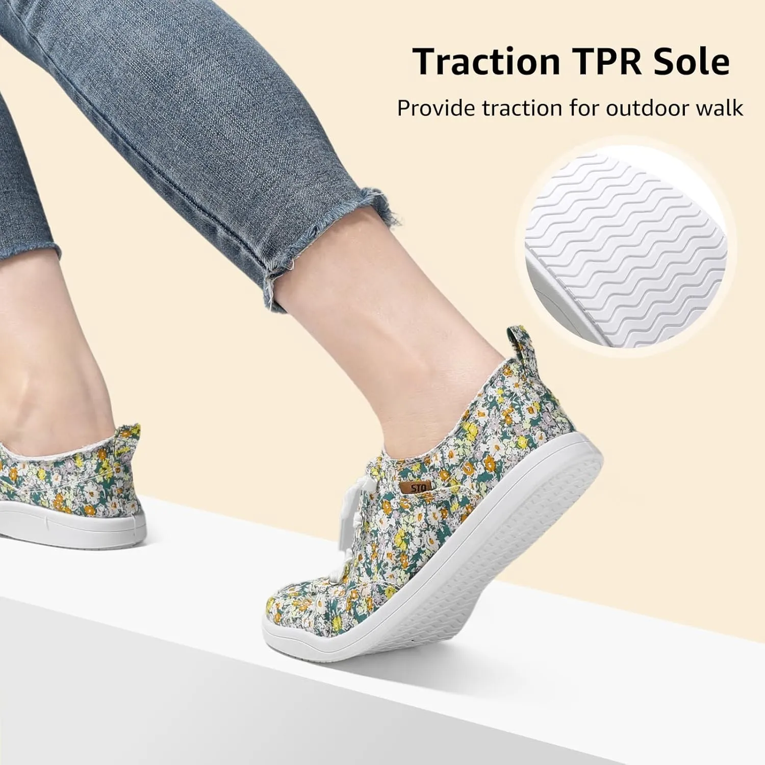 STQ Slip on Sneakers for Women Casual Canvas Shoes Machine Washable