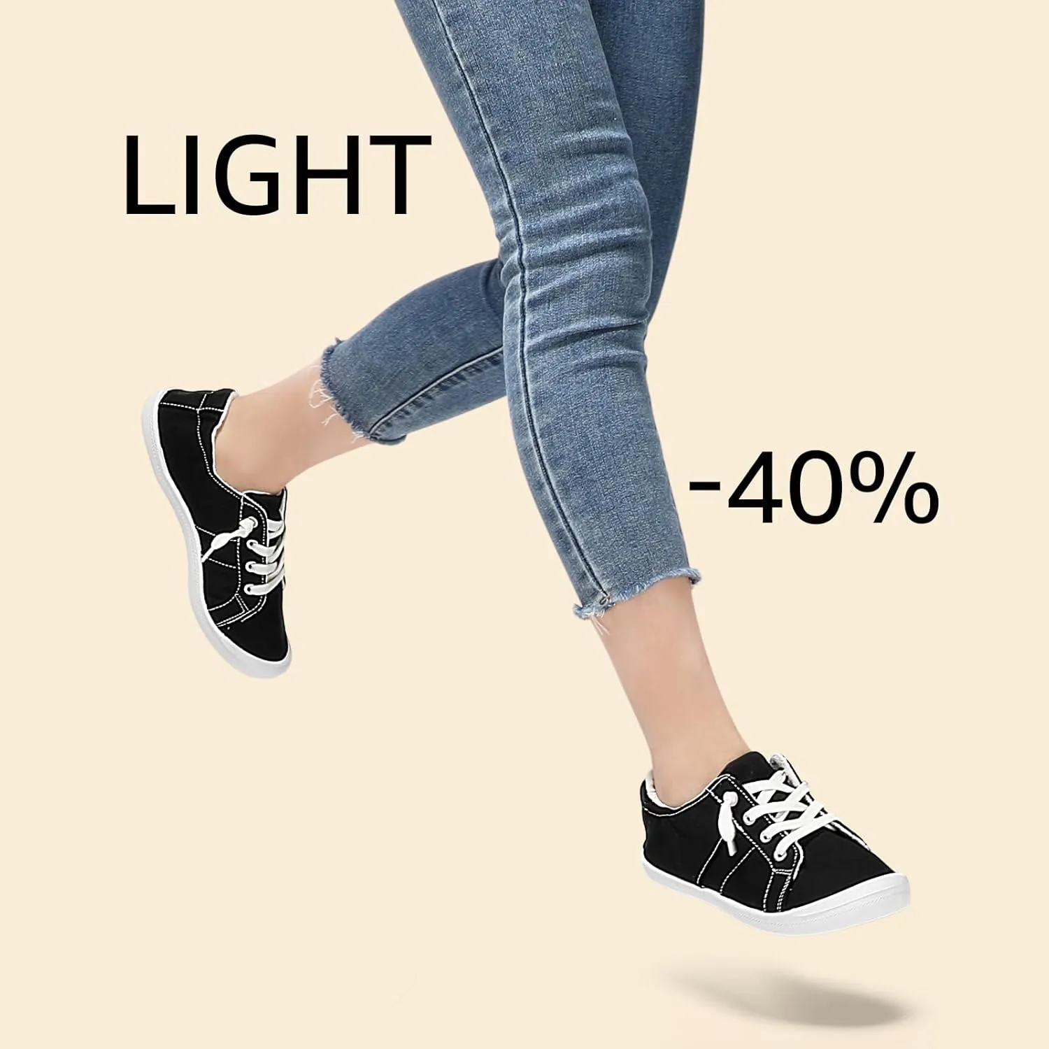 STQ Women Slip On Sneakers, Low Top Casual Canvas Shoes