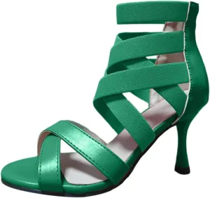 Strappy Heels for Women Prom Heeled Sandals for Women Women's Sandals Women's Chunk Low Heel Pump Sandals