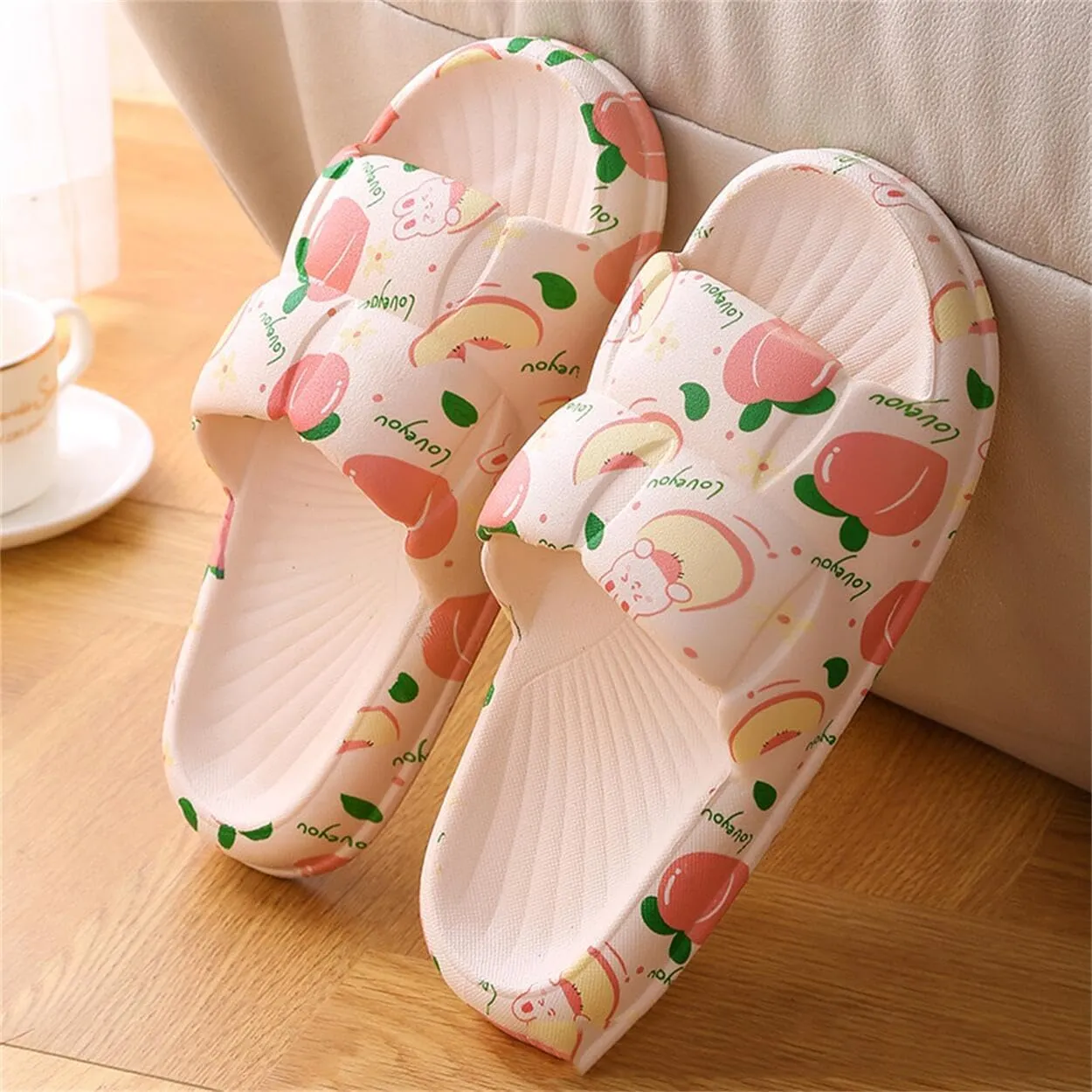 Strawberry Women Slide Slippers Sandals For Women Cute Slippers Sandals Funny Slide Beach Travel Shower Slide