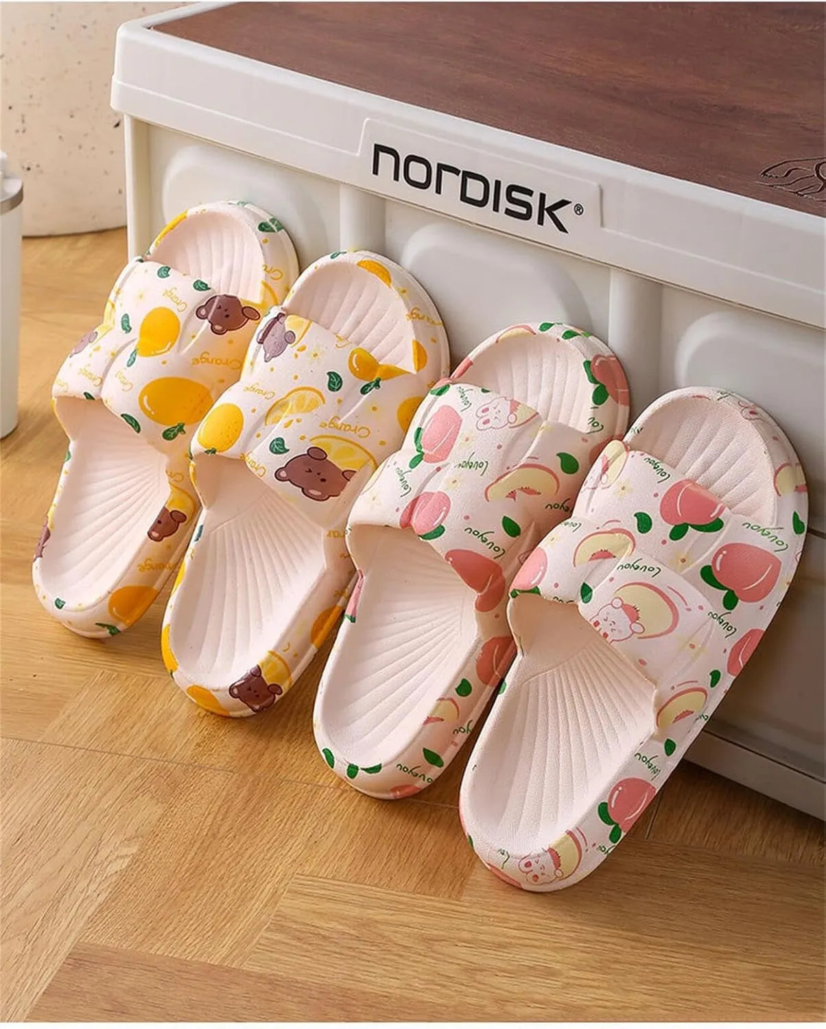 Strawberry Women Slide Slippers Sandals For Women Cute Slippers Sandals Funny Slide Beach Travel Shower Slide