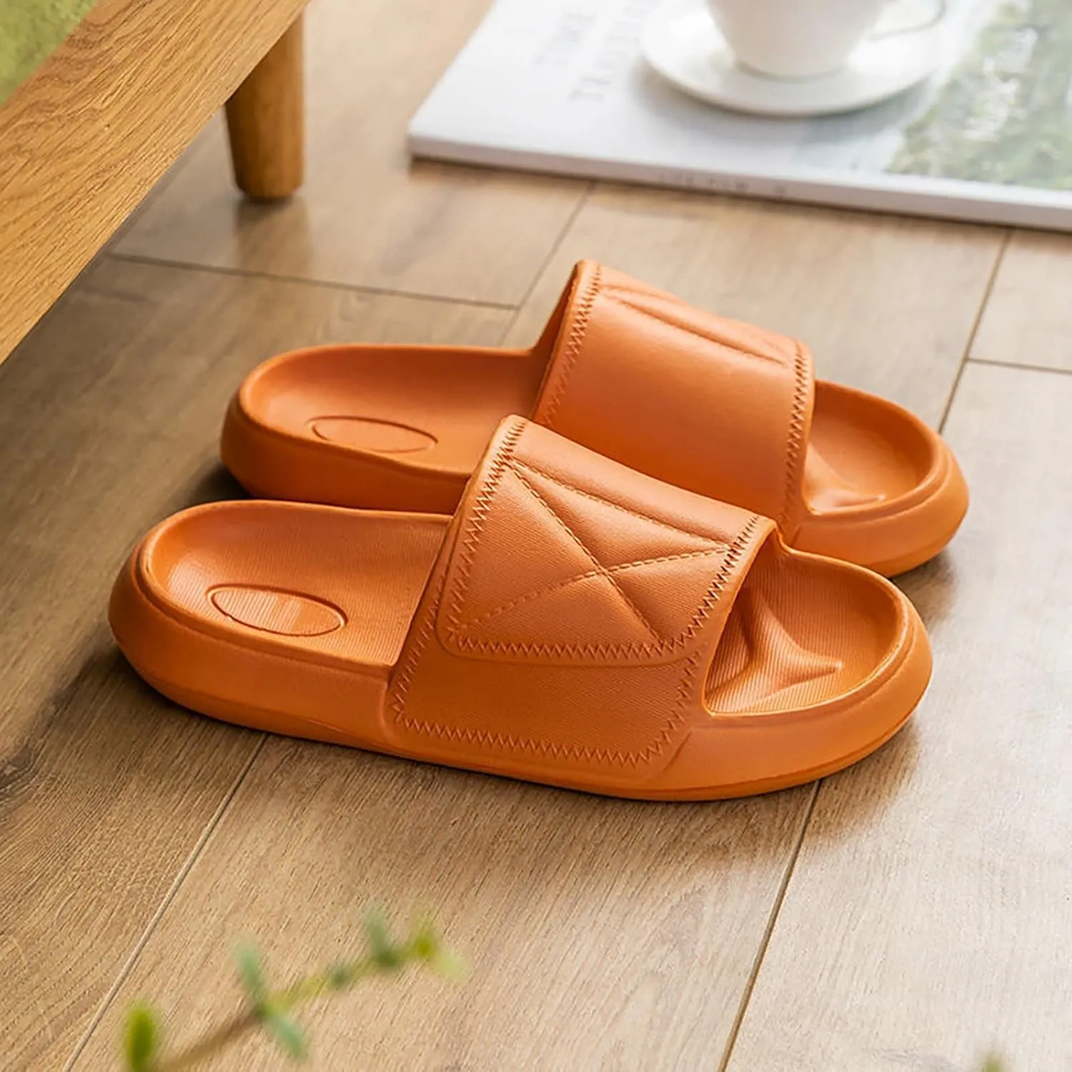 Summer Slides Sandals for Women Non Slip Quick Drying Shower Slides Pillow Slippers Pillow Slippers for Women