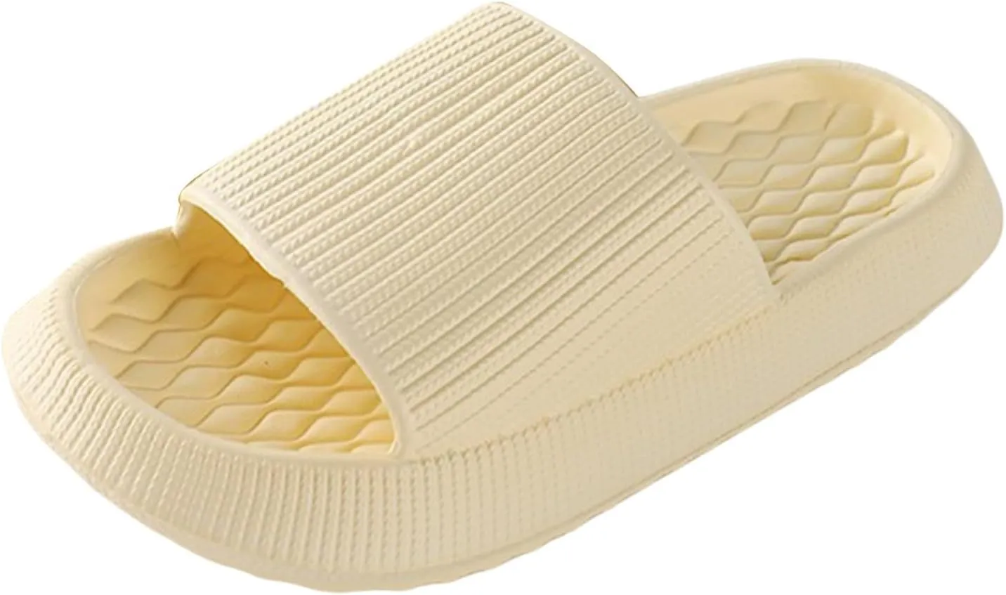 Summer Slides Sandals for Women Quick Drying Non Slip Slippers Open Toe Shower Shoes Women's Pillow Slippers