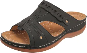 Summer Versatile Sandals for Women Non Slip on Casual Summer Beach Shoes Orthopedic Sandals with Arch Support
