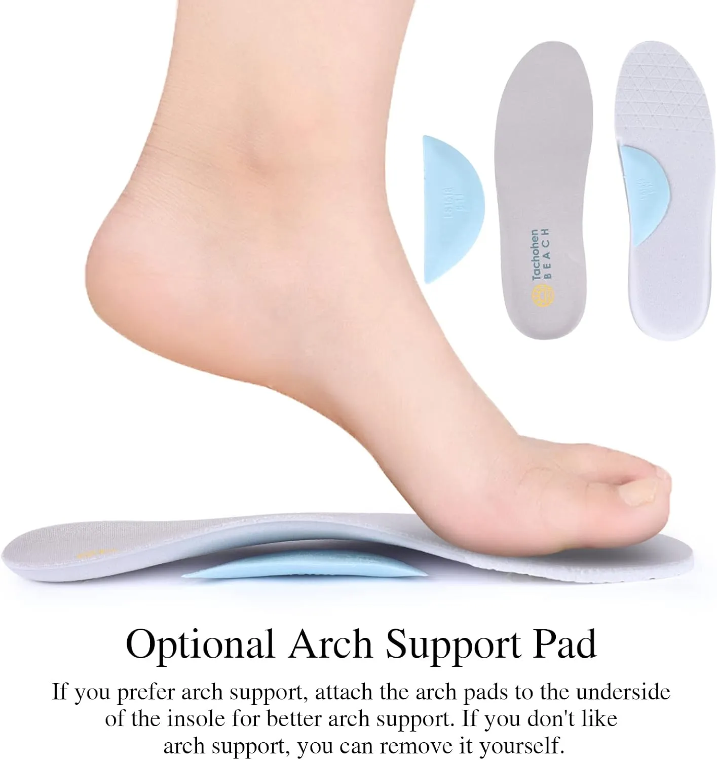 TACHOHEN Slip-On Sneakers for Women Comfort Casual Canvas Shoes with Orthotic Insole Arch Support Shoes