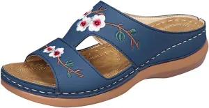Vacation Sandals for Women Memory Foam Beach Slides Breathable Casual Sandals Women's Thick Bottom Sandals