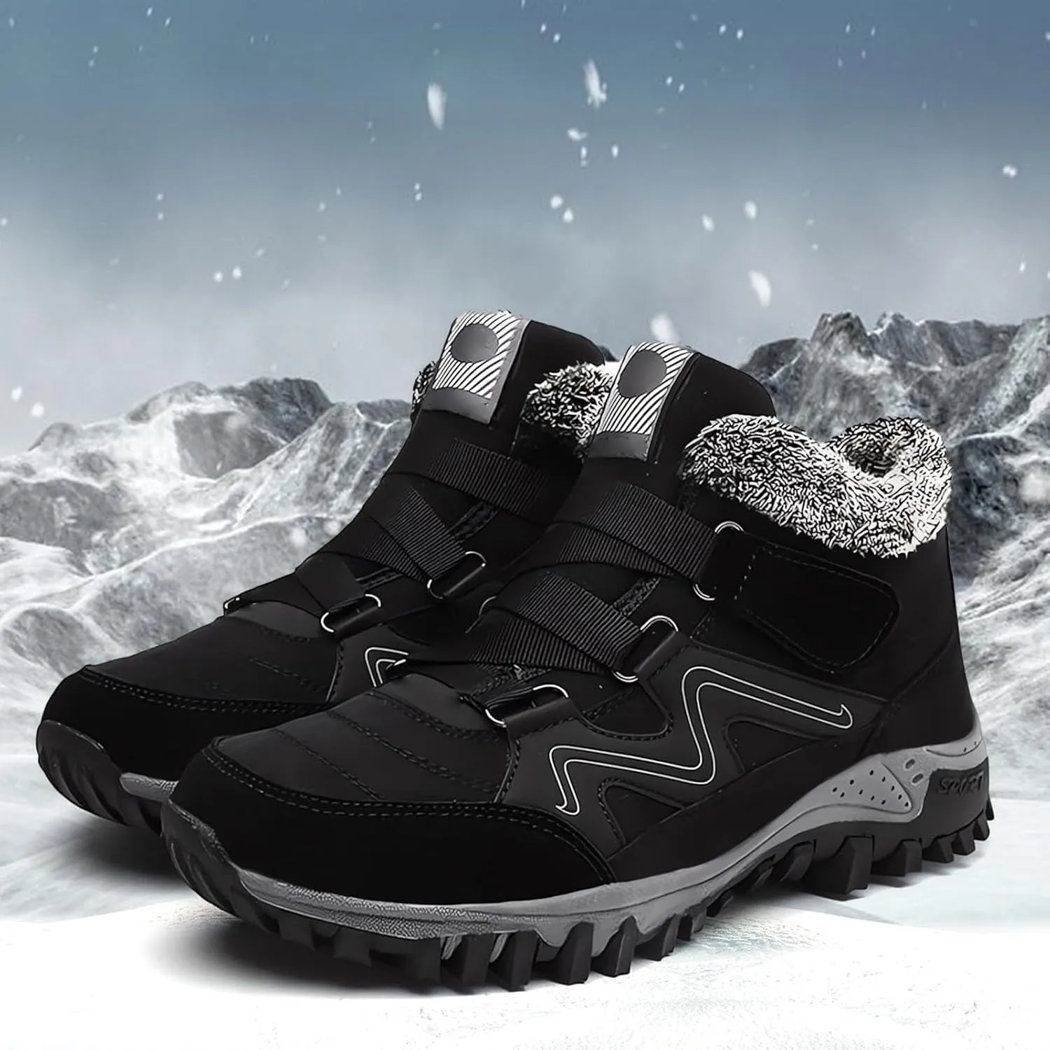 Women Boots Winter Black Ladies Snow Boots Winter Shoes Womens Snow Boots Winter Warm Ankle Boots Plush Lined Snow Boot Barefoot Shoes Women Mens Winter Booties