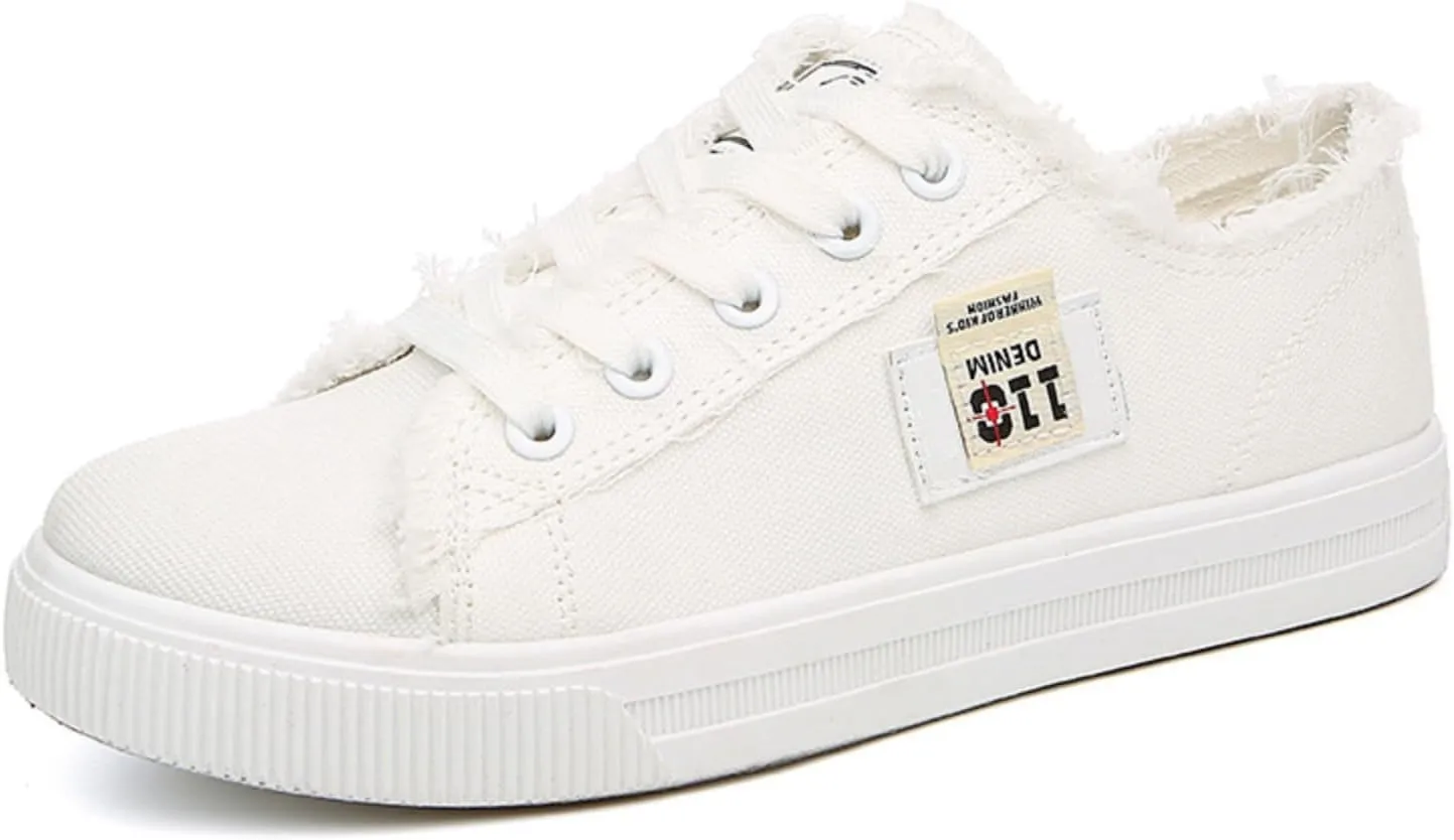 Women Canvas Shoes Y2K Shoes Women Walking Sneakers Flat Sneakers Platform Chunky Style All Season Casual Sports
