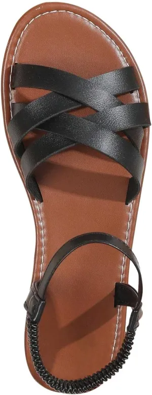 Women Fashion Hollow Strappy Roman Sandals Summer Comfort Walking Flats Casual Lightweight Flat Sandal Shoes