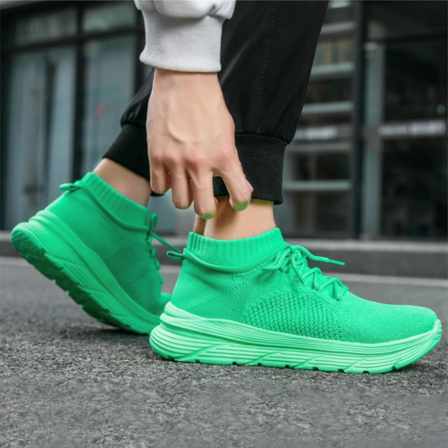 Women Walking Shoes Sock Sneakers Slip-On Breath Tennis Shoes Womens Mesh Breathable Ladies Shoes Casual Walking Sneakers Brown Tennis Shoe Loafers Dress Shoe