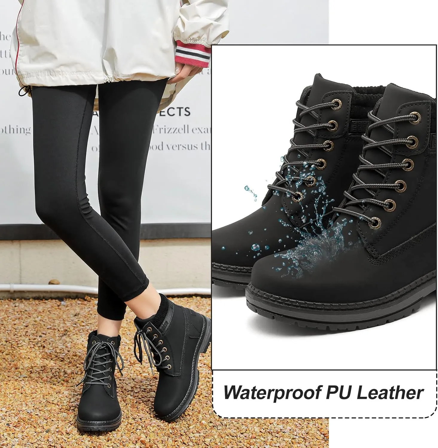 Women Work Boots - Waterproof Hiking Outdoor Lightweight Construction Composite Comfortable