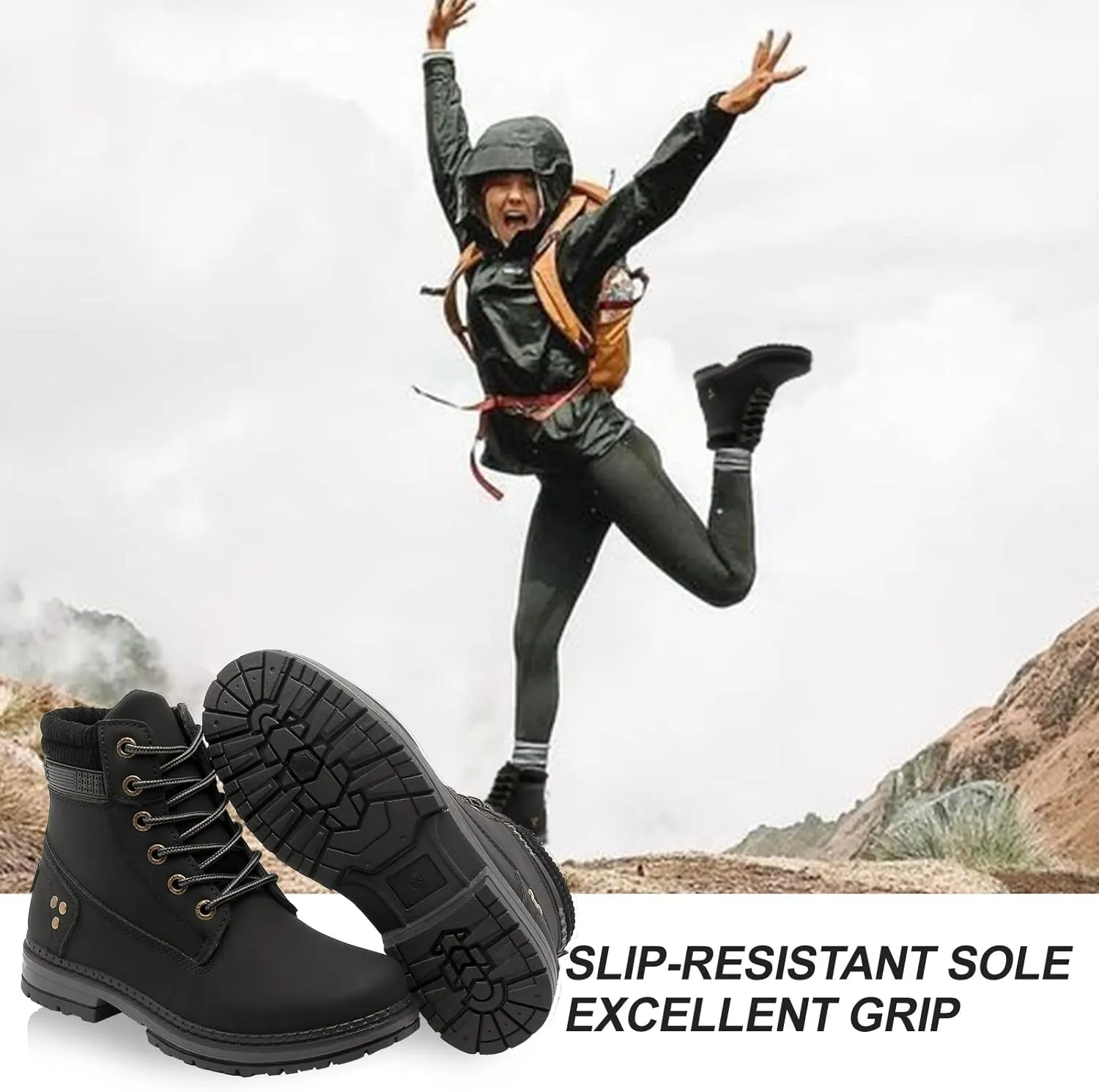 Women Work Boots - Waterproof Hiking Outdoor Lightweight Construction Composite Comfortable