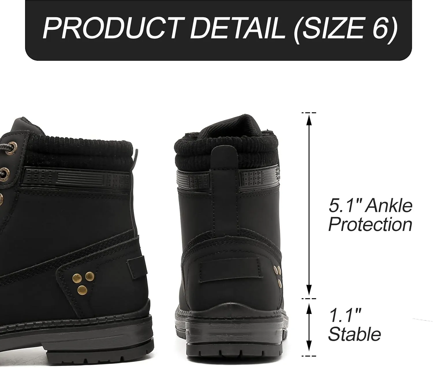 Women Work Boots - Waterproof Hiking Outdoor Lightweight Construction Composite Comfortable