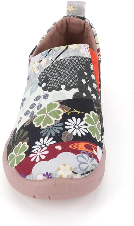 Women's Art Painted Canvas Loafers Slip On Sneaker with Orthopedic Arch Support Lightweight Travel Shoes Comfort Soft Casual Walking Shoes