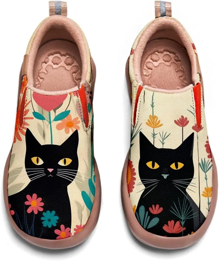 Women's Art Painted Travel Shoes Slip On Fashion Sneaker Lightweight Comfort Casual Leather Loafers