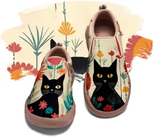 Women's Art Painted Travel Shoes Slip On Fashion Sneaker Lightweight Comfort Casual Leather Loafers