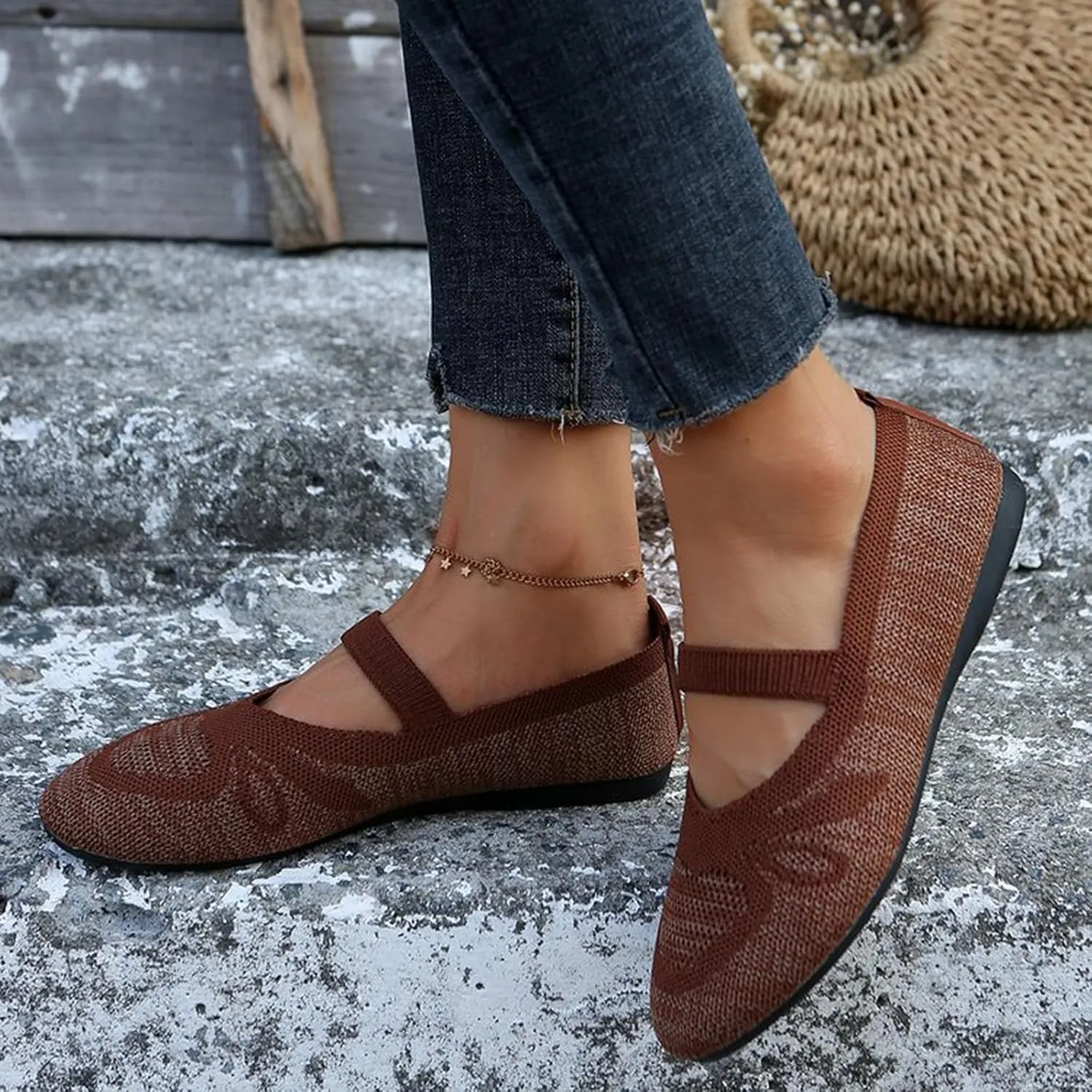 Women's Casual Slip On Shoes Breathable Comfortable Flat Loafers for Everyday Wear Lightweight Support Shoes Summer