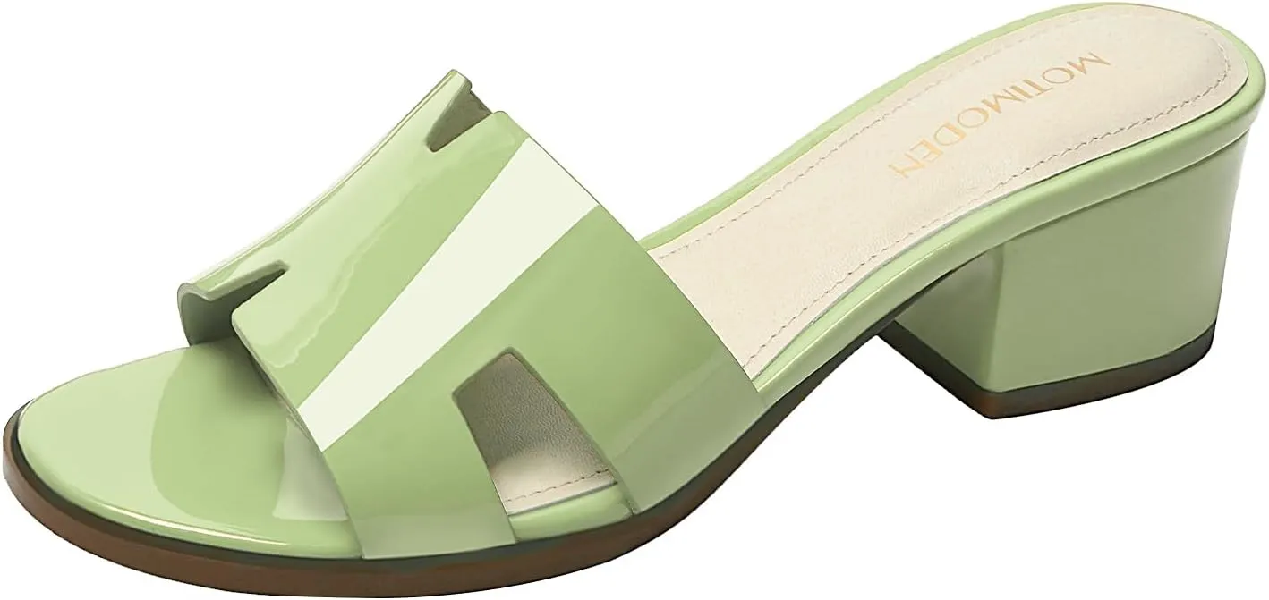Women's Chunky Open Toe Low Block Heels Kitten Dressy Heels for Women Low Heel Sandals for Women Summer Comfy Heels