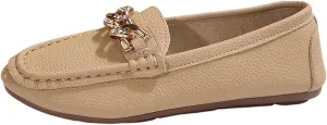 Women's Comfortable Lightweight Leather Loafers Walking Shoes Cute Business Casual Formal Work Flat Shoes