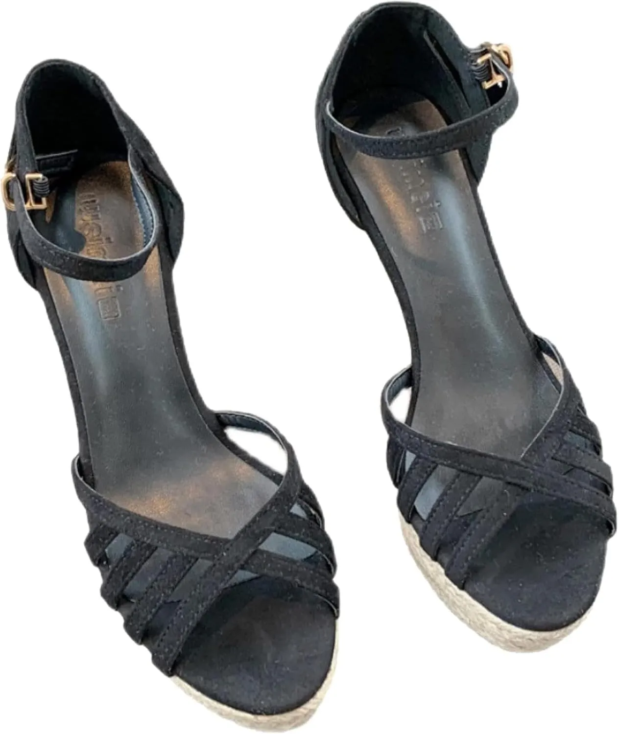 Women's Cute Lace up Wedge Sandals, Comfortable Ankle Lace up Platform Sandals, Casual Summer Canvas Shoes