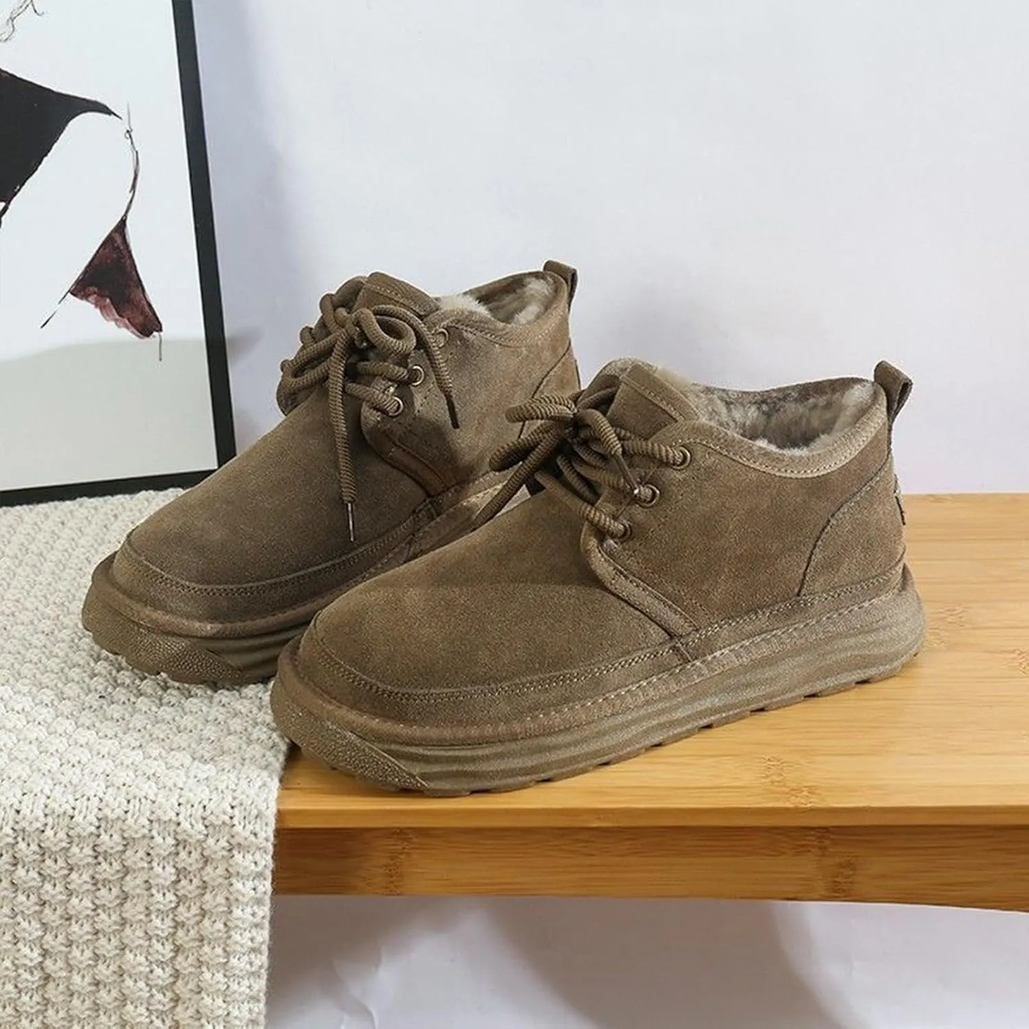 Womens Hiking Boots for Snow Ski Boots Thickening Womens Snow Boots Wide Width Non-Slip Ankle Booties