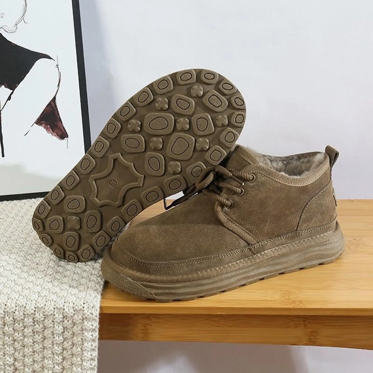 Womens Hiking Boots for Snow Ski Boots Thickening Womens Snow Boots Wide Width Non-Slip Ankle Booties