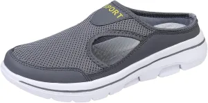 Womens Orthopedic Shoes Slip On Mules Diabetic Breathable Arch Support Wedge Platform Slippers Air Cushion Slip-On Walking Shoes Casual Loafer Sandals