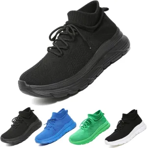 Womens Orthopedic Sneakers Breathable Walking Shoes with Arch Support Slip-on Trainers Orthotic Non Slip Sock Sneakers Comfortwear Ortho Stretch Cushion Shoes for Plantar Fasciitis