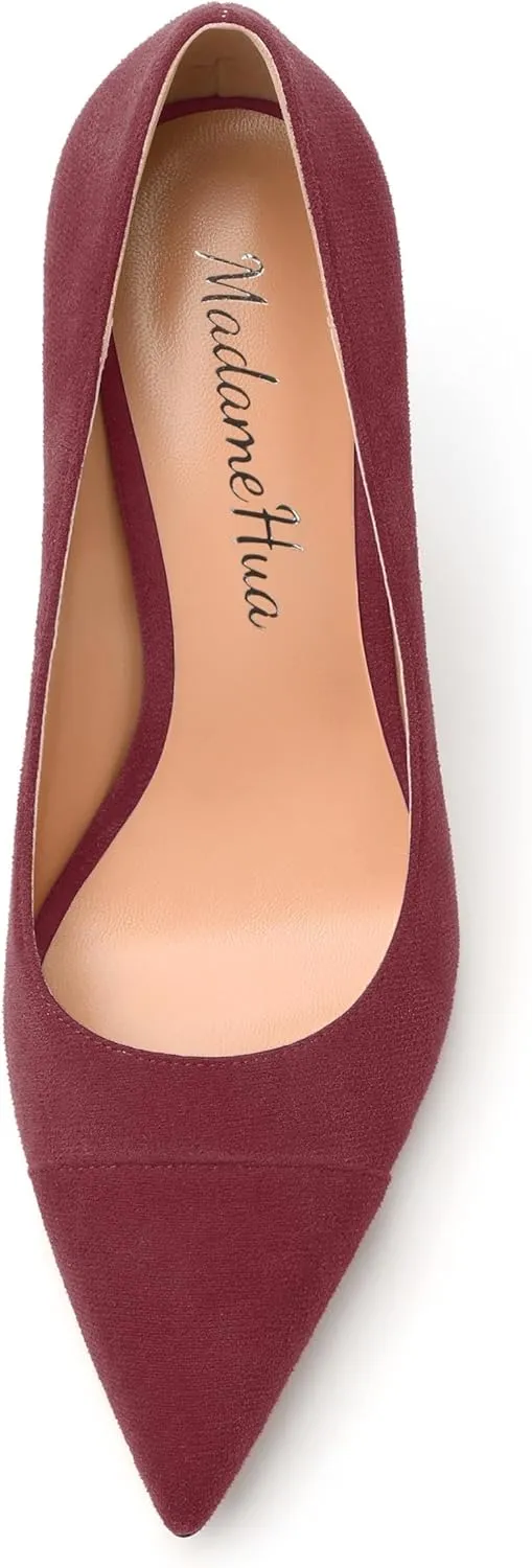 Women's Pumps, Closed Pointed Toe High Stiletto Heels Dress Wedding Pumps Shoes for Women