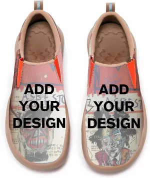 Women's Slip-on Loafers Art Painted Walking Shoes Lightweight Comfort Fashion Leather Travel Sneakers