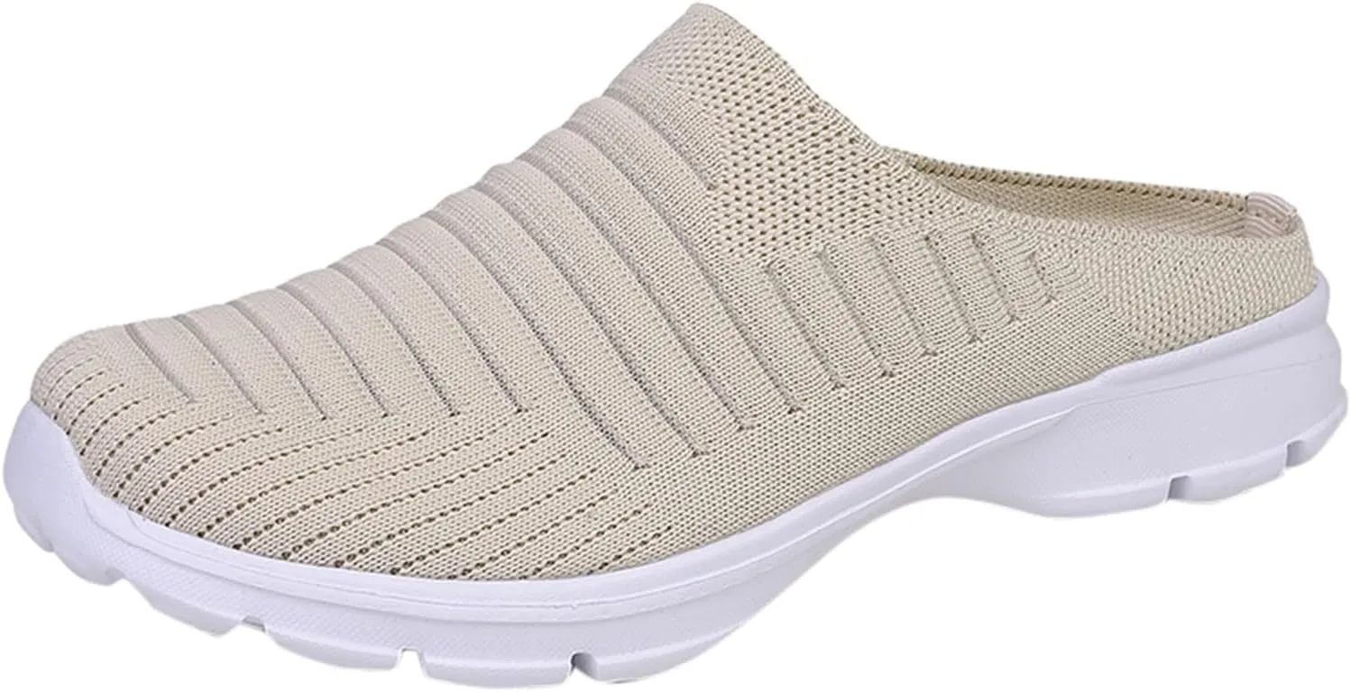 Women's Slip-on Mule Sneakers Lightweight Womens Running Shoes Lightweight Casual Shoes for Fall Black Platform Sneaker Platform Tennis Shoe Loafers Casual Slip On