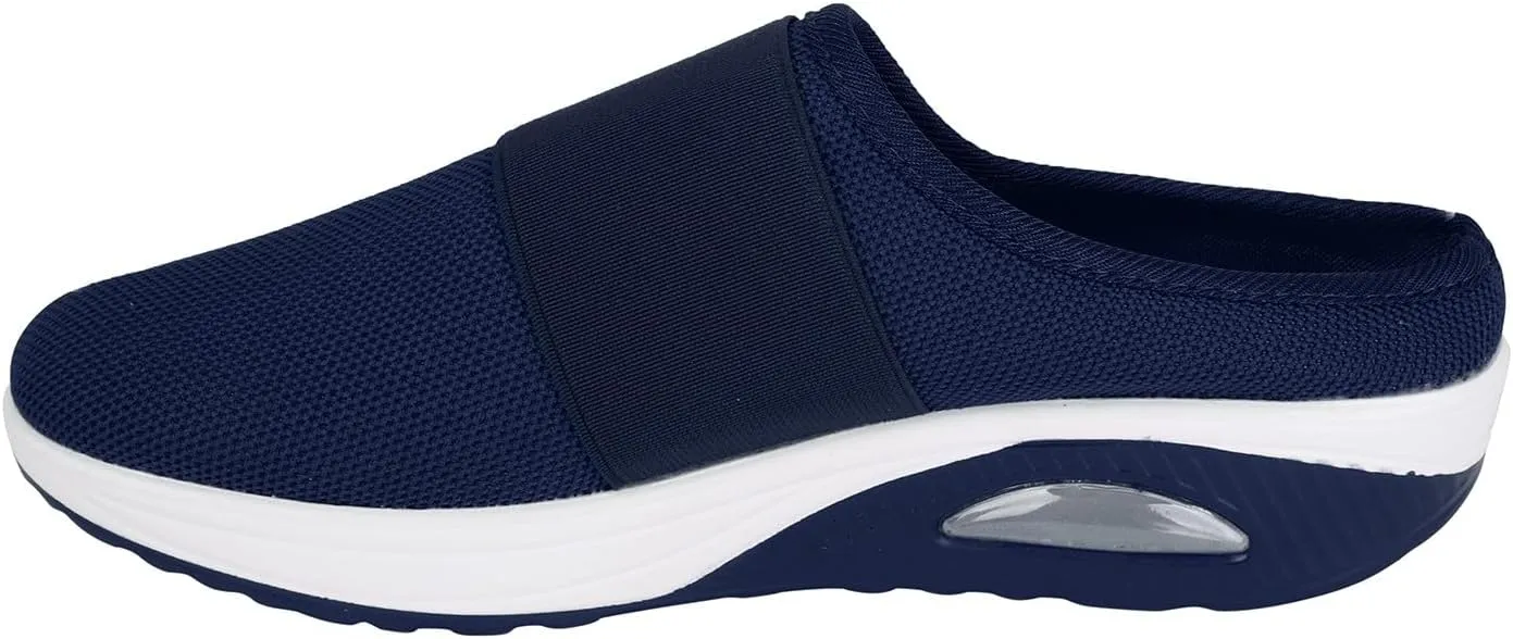 Women's Slip-on Mule Sneakers Lightweight Womens Running Shoes Lightweight Casual Shoes for Fall Black Platform Sneaker Platform Tennis Shoe Loafers Casual Slip On
