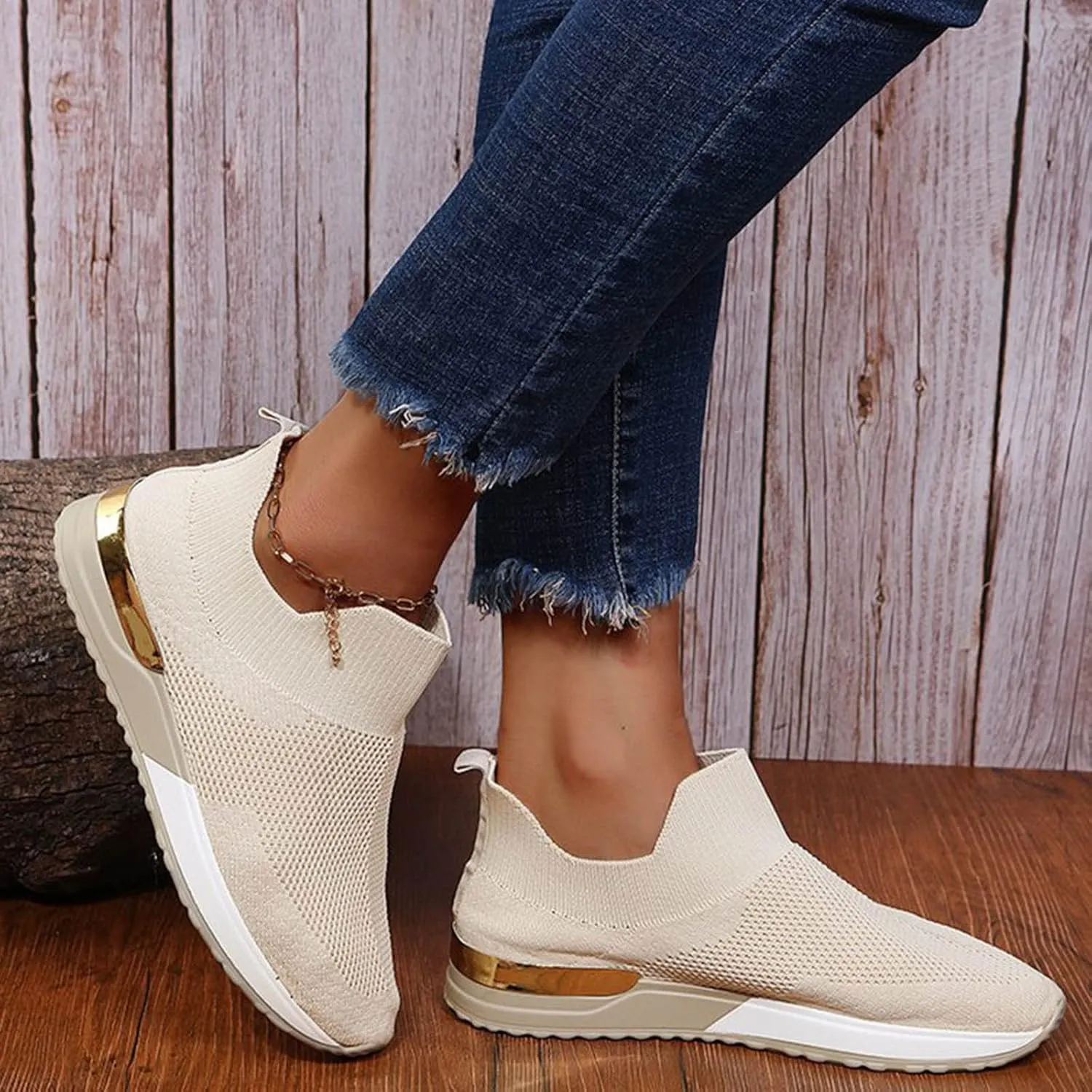 Women's Sneakers Wide Lightweight Work Slip Resistant Breathable Womens Slip On Walking Shoes Lightweight Casual Glitter Loafers Women Shoes Mens Leather Sneakers