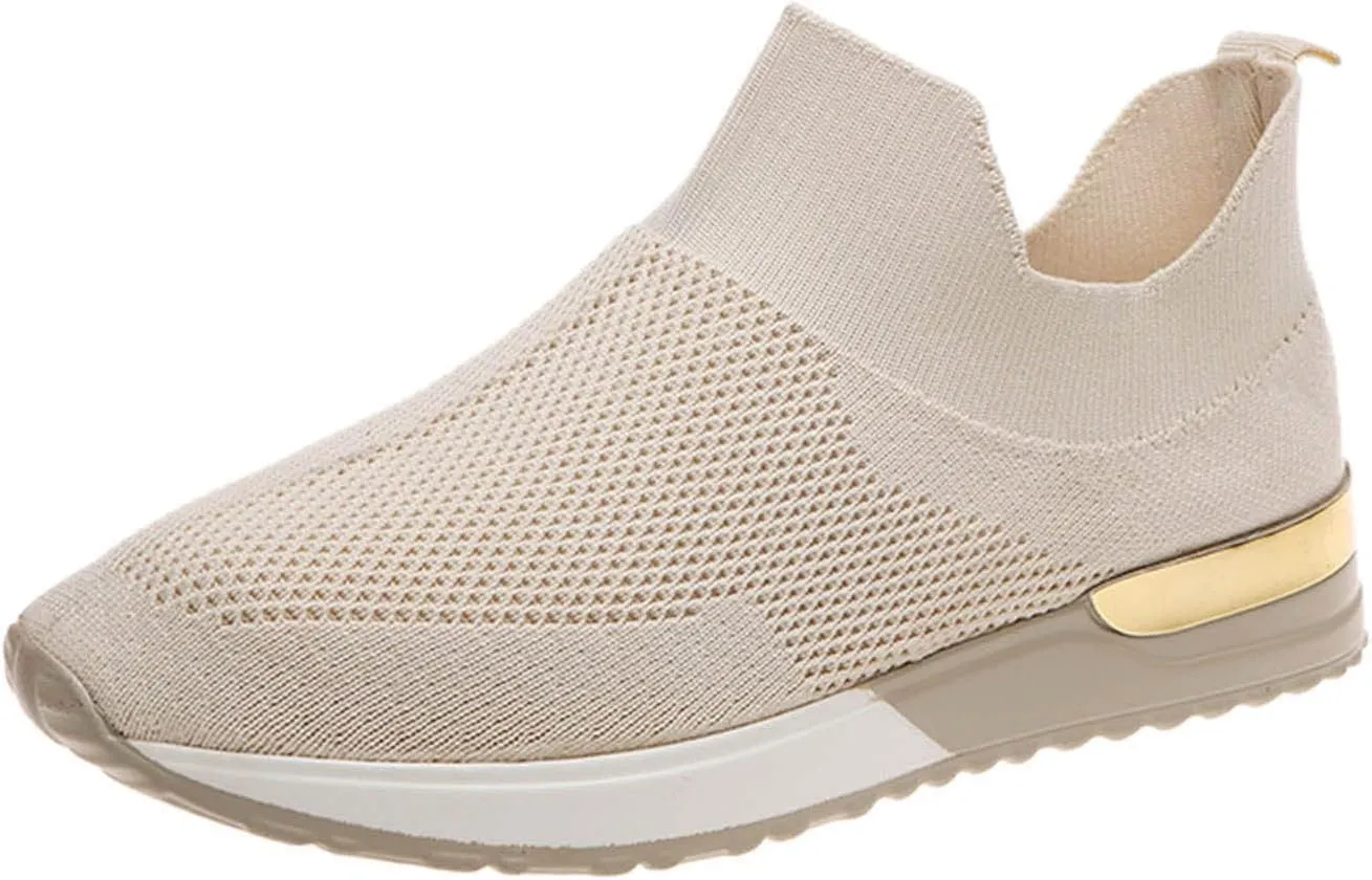 Women's Sneakers Wide Lightweight Work Slip Resistant Breathable Womens Slip On Walking Shoes Lightweight Casual Glitter Loafers Women Shoes Mens Leather Sneakers