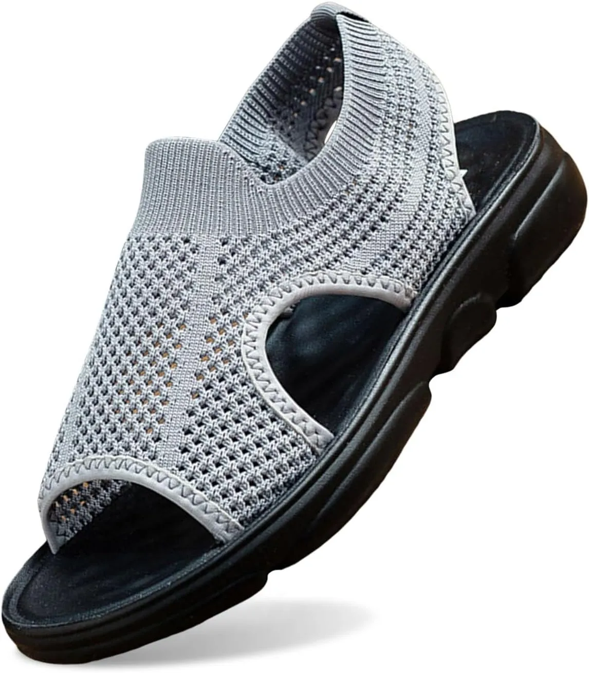 Women's Summer Slide Sandals Comfortable Lightweight Orthopedic Footbed Casual Walking Shoes for Outdoor Beach