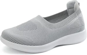 Womens Summer Walking Shoes Breathable Mesh Knit Sock Sneakers Lightweight Slip on Athletic Comfort Casual Tennis Sneakers for Gym Running Work Canvas Shoes