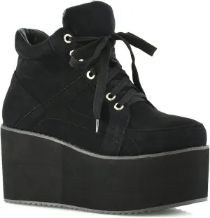 Womens Synthetic Sporty Platform Lace Up Ankle Boots