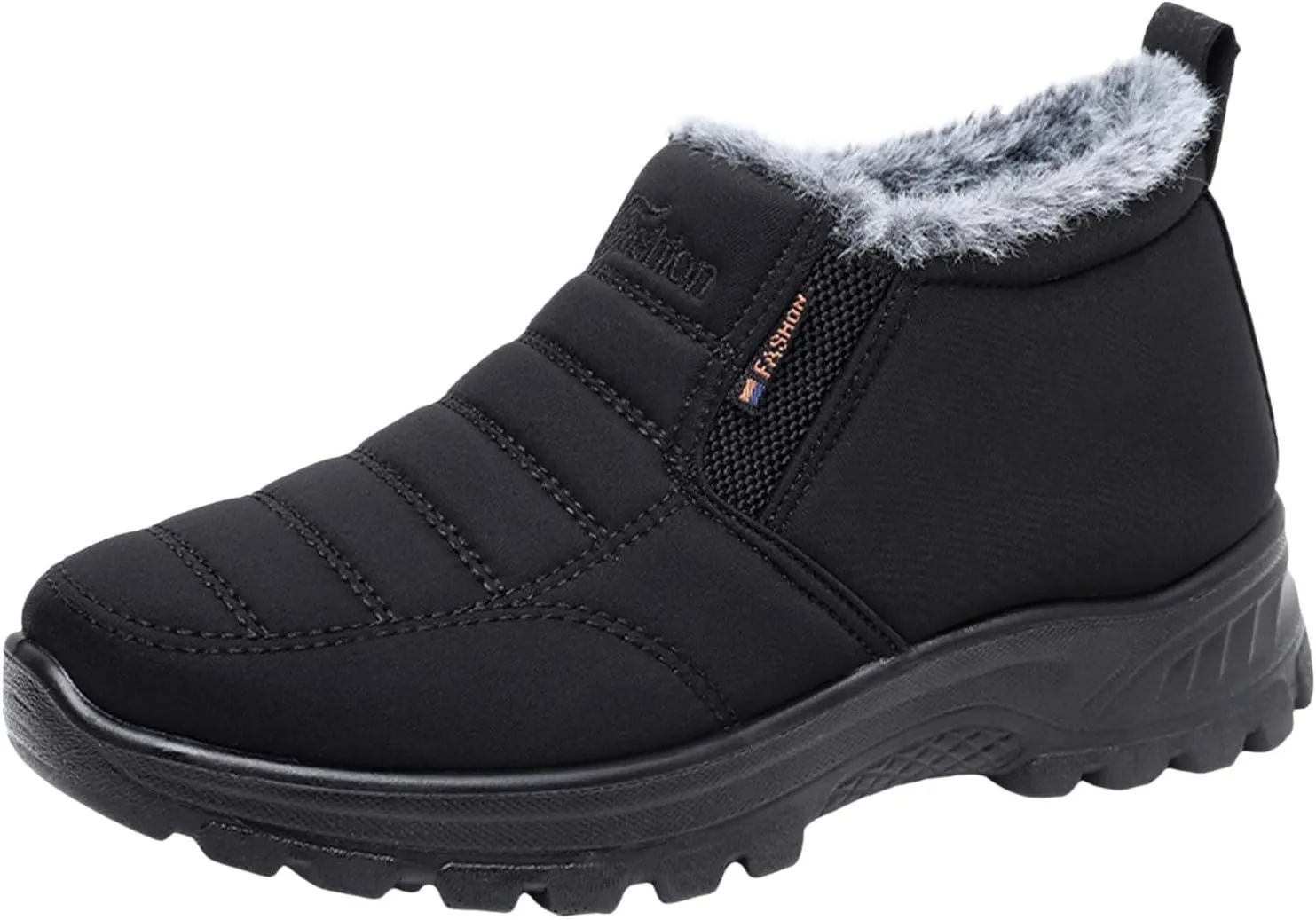 Women's Waterproof Winter Snow Boots Lightweight Warm Faux Fur Lined Mid-Calf Booties Winter Fur Lined Lightweight No-Slip