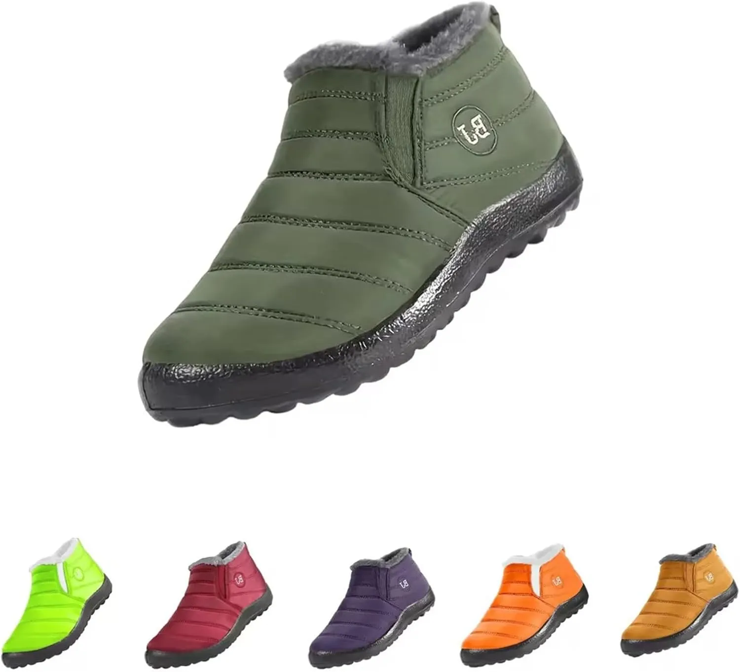 Womens Winter Boots Ankle Adults Warm Shoes for Winter Women Shoes with Hook Loop Barefoot Shoes Grounded Footwear Hiking Water Shoes for Women Men's Winter Booties